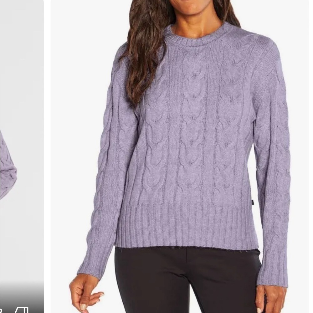 Banana Republic Long Sleeve Knit Crew-neck Sweater Lavender